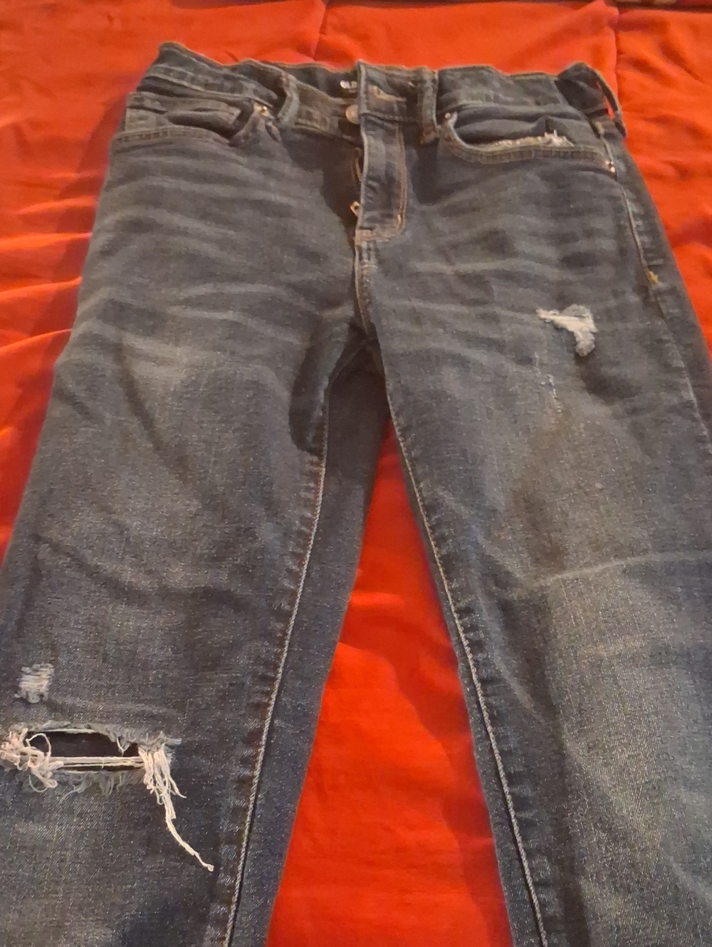 Old Navy Boys Blue Distressed Jeans